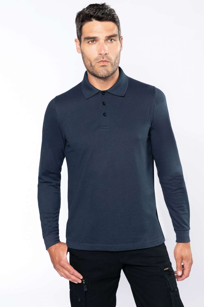 mens long sleeve polo sweater